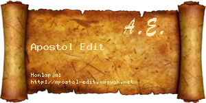 Apostol Edit névjegykártya